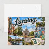Carte Postale Lansing Michigan (Devant / Derrière)