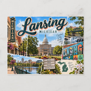 Carte Postale Lansing Michigan