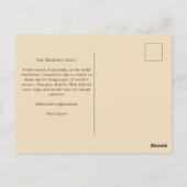 Carte Postale Lanterne aquarelle de fête de gratitude de saison (Dos)