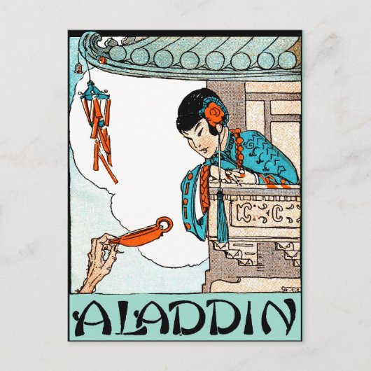 Carte Postale Lanterne magique Vintage Aladdin (Devant)