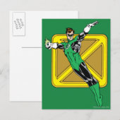 Carte Postale Lanterne verte avec Arrière - plan (Devant / Derrière)