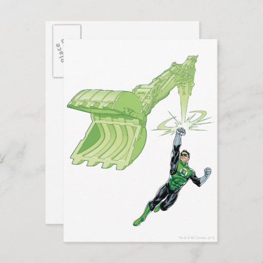 Carte Postale Lanterne verte - Comic, avec machine (Devant / Derrière)