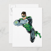 Carte Postale Lanterne verte - Comic, les deux bras en avant (Devant / Derrière)