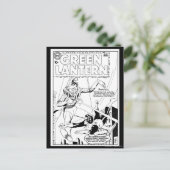 Carte Postale Lanterne verte contre clown, noir et blanc (Debout devant)