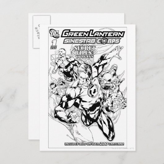 Carte Postale Lanterne verte - Couverture secrète des fichiers e (Devant / Derrière)