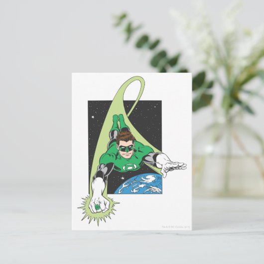 Carte Postale Lanterne verte dans l'espace (Debout devant)