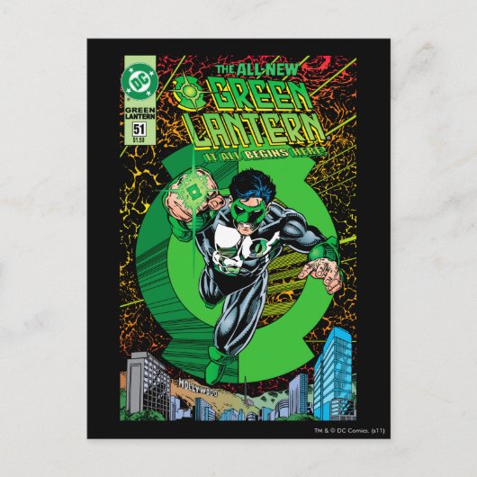 Carte Postale Lanterne verte - elle toute commence ici (Devant)