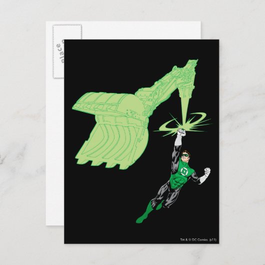 Carte Postale Lanterne Verte - Entièrement Rendu, avec machine (Devant / Derrière)