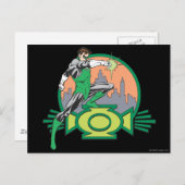 Carte Postale Lanterne verte et paysage urbain (Devant / Derrière)