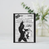 Carte Postale Lanterne verte - Lanterne brillante, noire et blan (Debout devant)