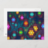 Carte Postale Lanternes arabes Design moyen-oriental (Devant / Derrière)