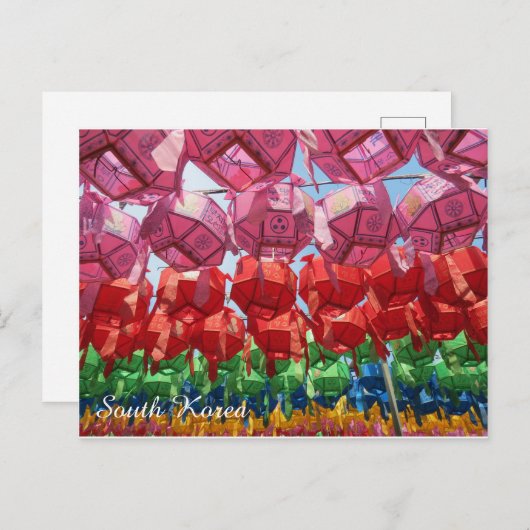 Carte Postale Lanternes bouddhistes sud-coréennes (Devant / Derrière)