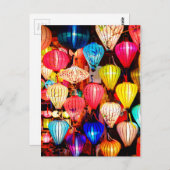 Carte Postale lanternes colorées (Devant / Derrière)