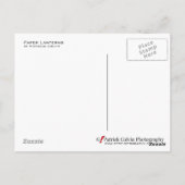 Carte Postale Lanternes en papier (Dos)