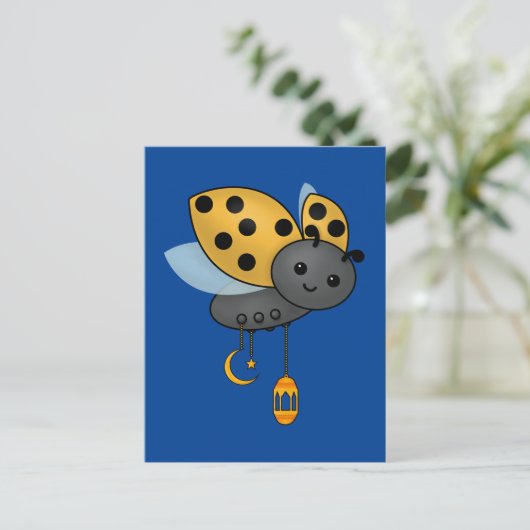 Carte Postale Lanternes Ramadan Ladybug (Debout devant)