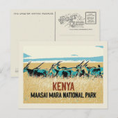 Carte Postale L'antilope de sable du Kenya, Masai Mara National  (Devant / Derrière)