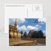 Carte Postale lao golden stupa (Devant / Derrière)
