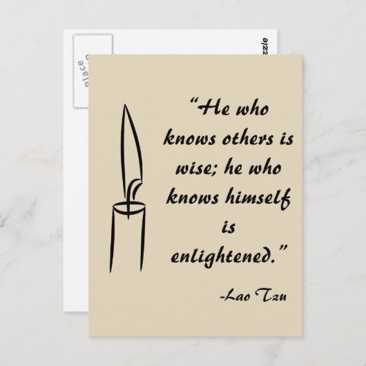 Carte postale Lao Tzu Enlights (Devant / Derrière)