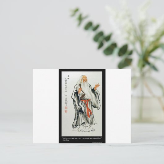 Carte Postale Lao Tzu Nature Never Hurries Quota Venin & Tees (Debout devant)