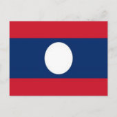 Carte Postale Laos - Drapeau - (Devant)