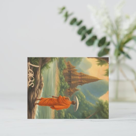 Carte Postale Laos Monk (Debout devant)