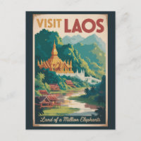 Laos Pha That Luang Illustration Voyage Art