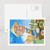 Carte Postale Laowai - Cheers Faisons des amis ! (Devant / Derrière)