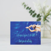 Carte Postale Lap Swim Team Motivational Inspiration (Debout devant)
