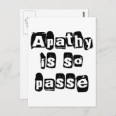 Carte Postale L'Apathie Est Si Passée (Devant / Derrière)