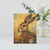 Carte postale lapin adorable (Debout devant)
