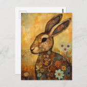 Carte postale lapin adorable (Devant / Derrière)