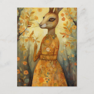 Carte Postale Lapin adorable Folkart