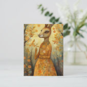Carte Postale Lapin adorable Folkart (Debout devant)