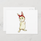 Carte Postale Lapin au bandana (Devant / Derrière)