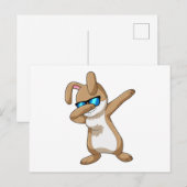 Carte Postale Lapin au dance Hip Hop Dab (Devant / Derrière)