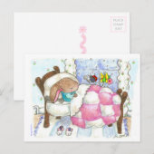 Carte postale Lapin avec Bugs (Devant / Derrière)