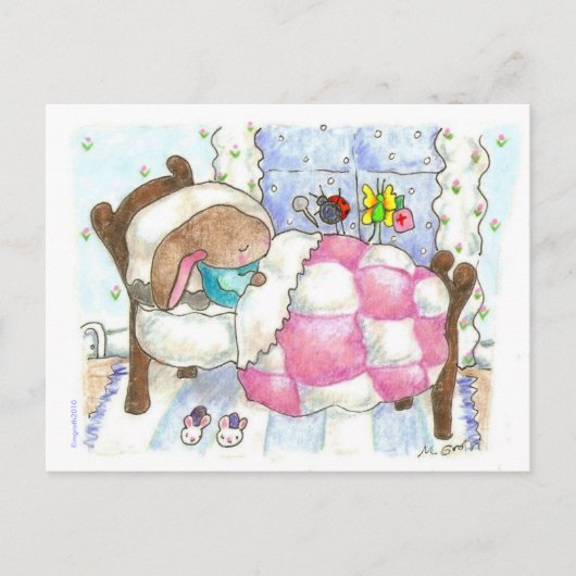 Carte postale Lapin avec Bugs (Devant)