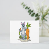 Carte Postale Lapin avec carotte (Debout devant)