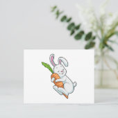 Carte Postale Lapin avec carotte (Debout devant)