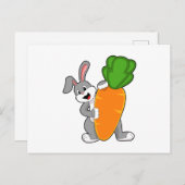 Carte Postale Lapin avec carotte (Devant / Derrière)
