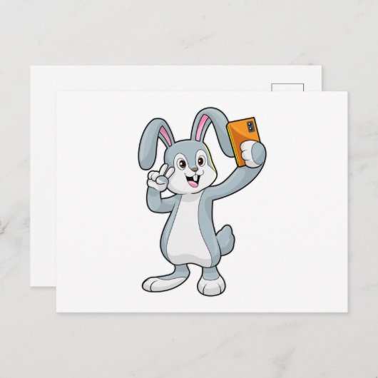 Carte Postale Lapin avec mobile (Devant / Derrière)