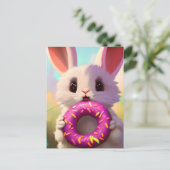 Carte Postale Lapin avec noisette (Debout devant)