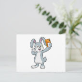 Carte Postale Lapin avec téléphone mobile (Debout devant)
