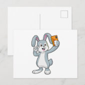 Carte Postale Lapin avec téléphone mobile (Devant / Derrière)