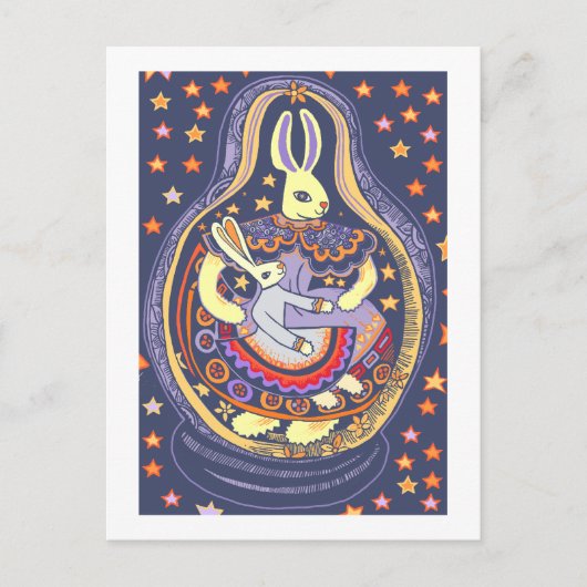 Carte Postale Lapin Babooshka (Devant)