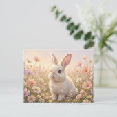 Carte Postale Lapin Blanc (Debout devant)