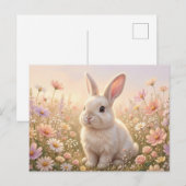 Carte Postale Lapin Blanc (Devant / Derrière)