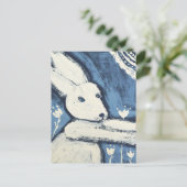Carte Postale Lapin blanc (Debout devant)