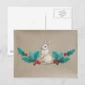 Carte Postale Lapin blanc (Devant / Derrière)