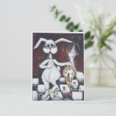 Carte Postale Lapin blanc (Debout devant)